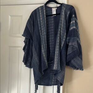 Free People Blue Kimono Cardigan